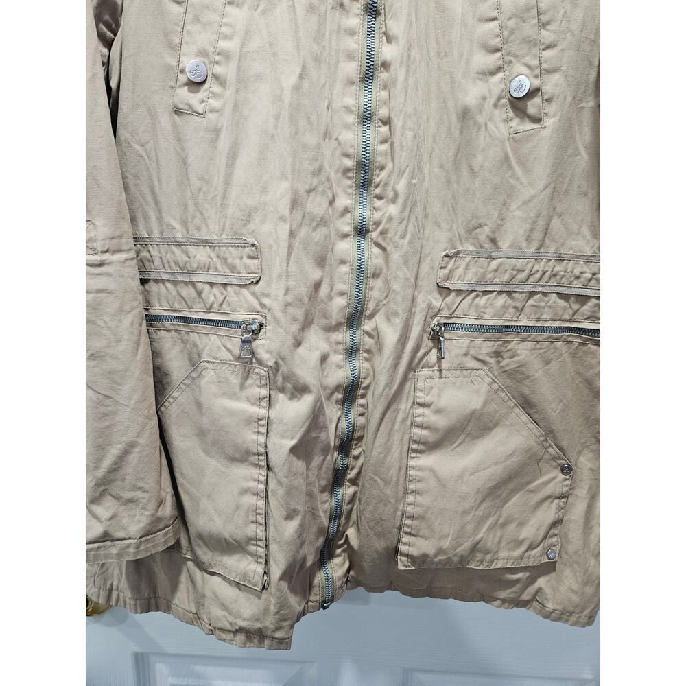 Sam Edelman Khaki Brown Utility Jacket With Hood Size Medium Field gorpcore - Picture 3 of 9